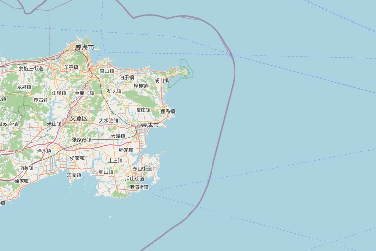 威海与荣成实际地图